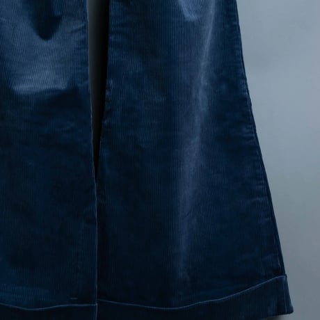 WIDE FLARE CORDUROY PANTS【BLUE】