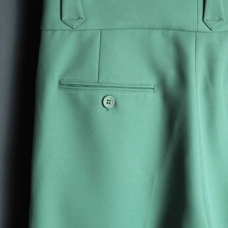 PINTUCK MEGA FLARE SLACKS 【GREEN】
