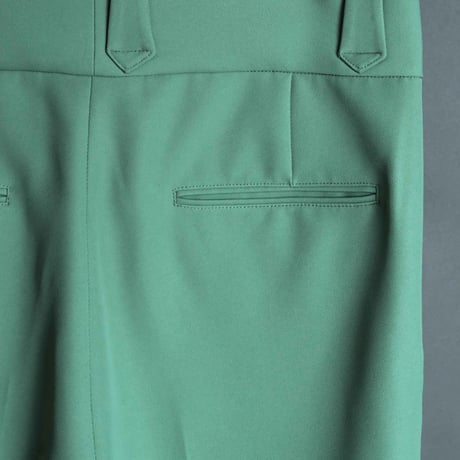 PINTUCK MEGA FLARE SLACKS 【GREEN】