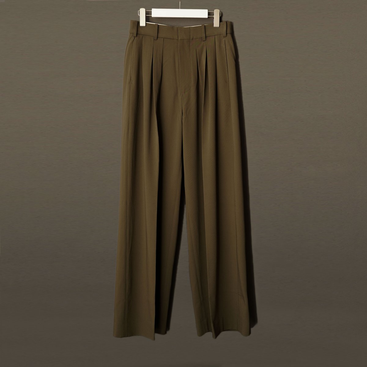 MIX TUCK DESIGN WIDE SLACKS【KAHKI】 | SHIKITARI MIX TUCK DESIGN WIDE SLACKS【KAHKI】 | SHIKITARI
