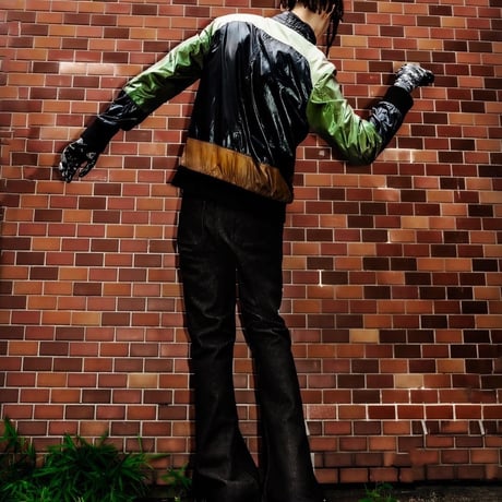 Side snap bell-bottom denim【Black】