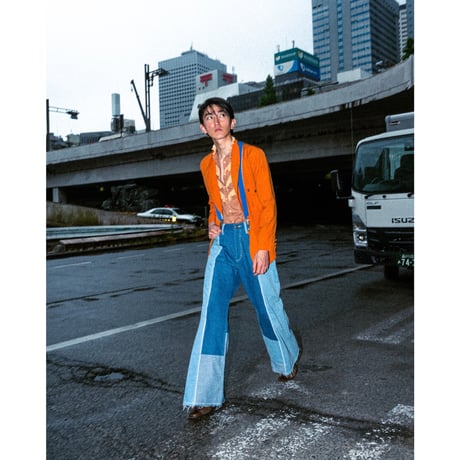 PATCHWORK FLARE DENIM 【BLUE】