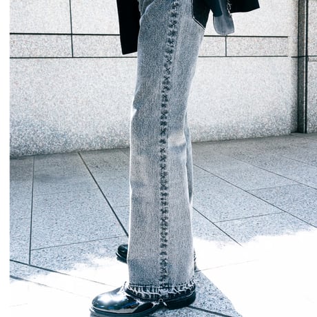 SIDE STITCH DENIM【BLACK】