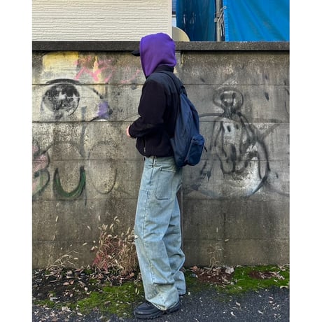 FADED WIDE DENIM PANTS
