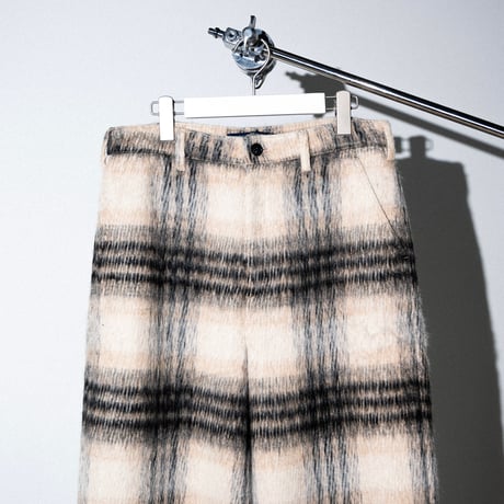 SHAGGY CHECK PANTS【BLACK】