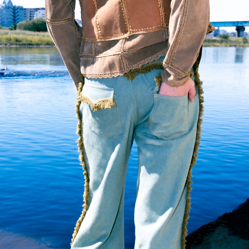 shikitari デニムパンツ SHIKITARI ] STUDDED DENIM PANTS【BLACK】