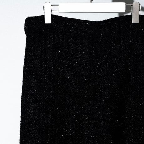 SPARKLE LAME TWEED PANTS【BLACK】