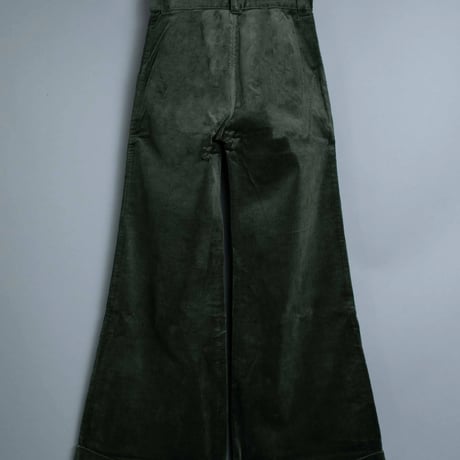 WIDE FLARE CORDUROY PANTS【GREEN】