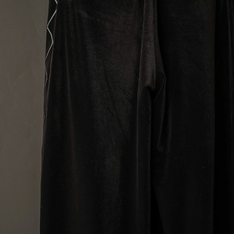 EMBROIDERY VELOUR WIDE PANTS【BLACK】 | SHIKITARI EMBROIDERY VELOUR WIDE PANTS【BLACK】 | SHIKITARI