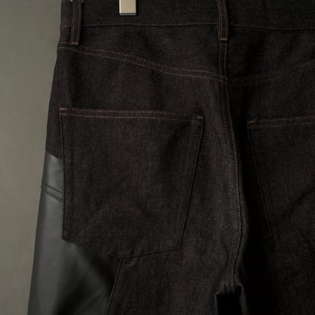 PATCHWORK FLARE DENIM 【BLACK】