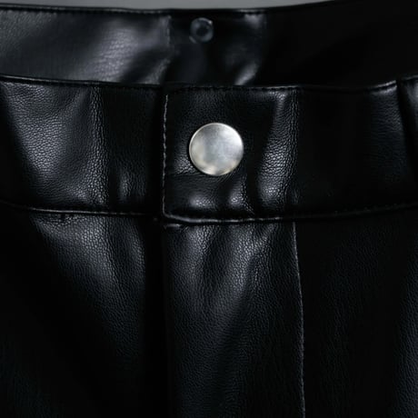 STUDDED LEATHER PANTS 【BLACK】