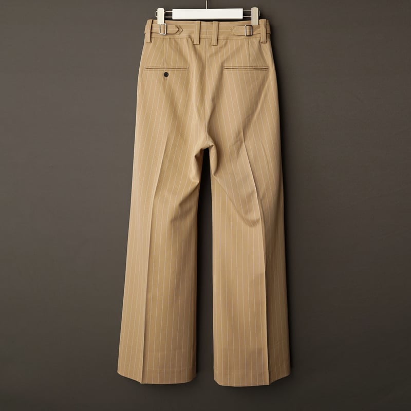STRIPE FLARE SLACKS【BEIGE】 | SHIKITARI STRIPE FLARE SLACKS【BEIGE】 | SHIKITARI