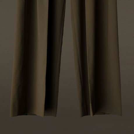 MIX TUCK DESIGN WIDE SLACKS【KAHKI】