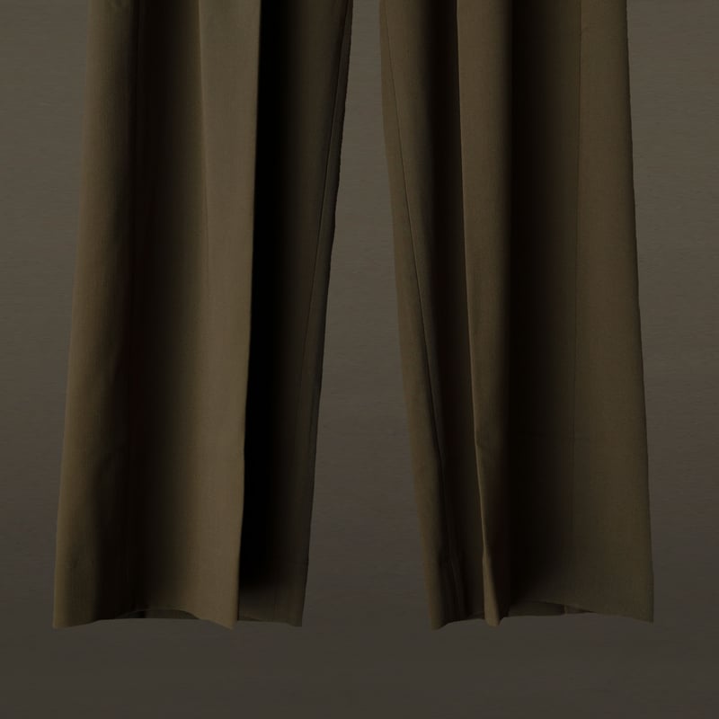 MIX TUCK DESIGN WIDE SLACKS【KAHKI】 | SHIKITARI MIX TUCK DESIGN WIDE SLACKS【KAHKI】 | SHIKITARI