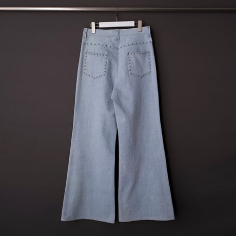 STUDDED DENIM PANTS【BLUE】