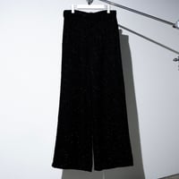 SPARKLE LAME TWEED PANTS【BLACK】