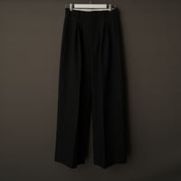 MIX TUCK DESIGN WIDE STRIPE SLACKS【GRAY】 | SHIK