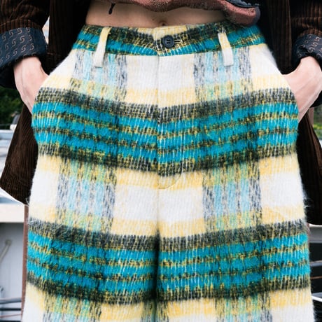 SHAGGY CHECK PANTS【BLUE】