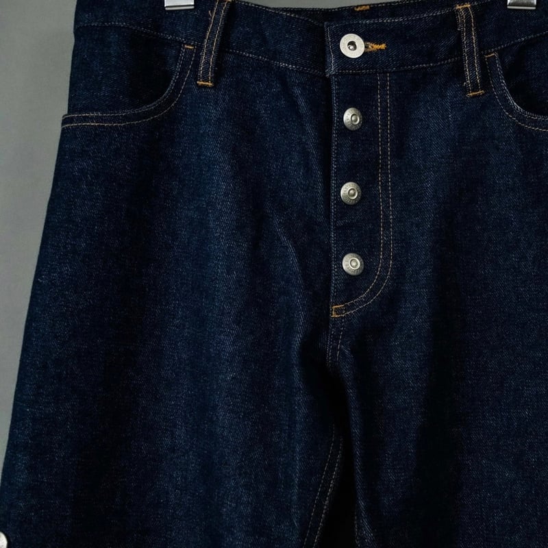 Side snap bell-bottom denim【Indigo】 | SHIKITARI Side snap bell-bottom denim【Indigo】 | SHIKITARI
