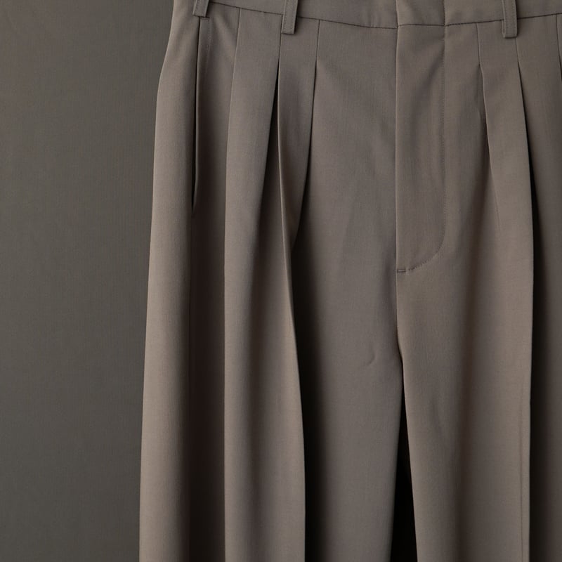 MIX TUCK DESIGN WIDE SLACKS【GRAY】 | SHIKITARI MIX TUCK DESIGN WIDE SLACKS【GRAY】 | SHIKITARI