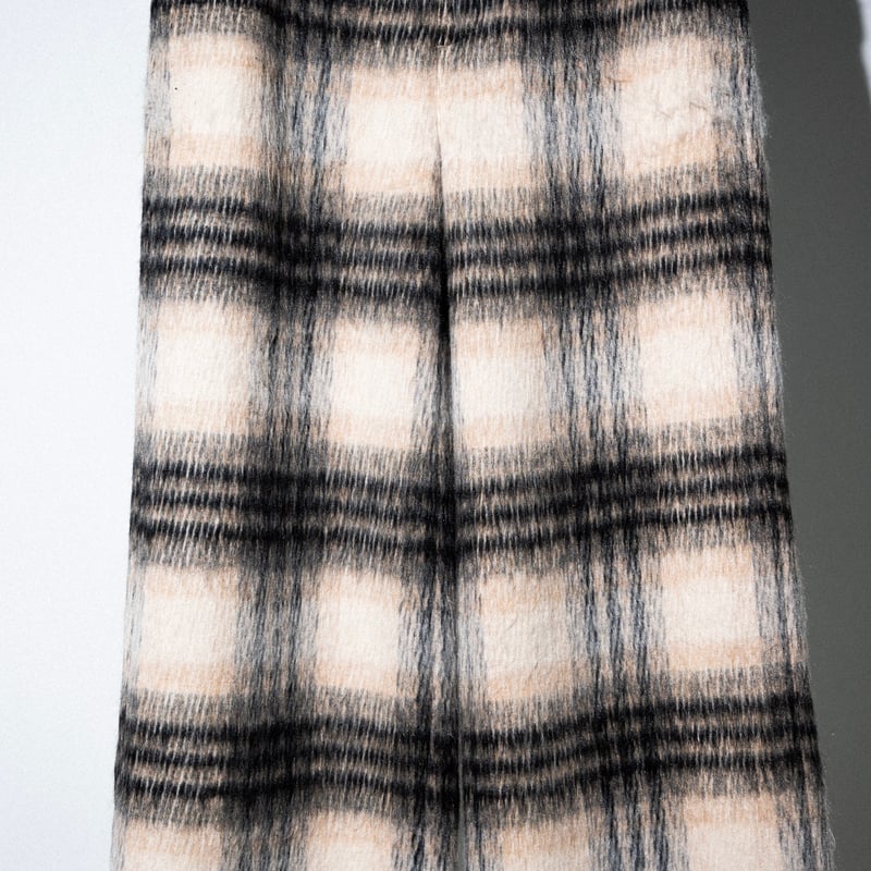 SHAGGY CHECK PANTS【BLACK】 | SHIKITARI