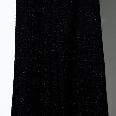 SPARKLE LAME TWEED PANTS【BLACK】