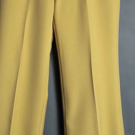 PINTUCK MEGA FLARE SLACKS 【YELLOW】