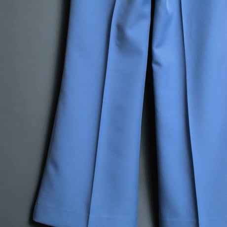 PINTUCK MEGA FLARE SLACKS 【BLUE】