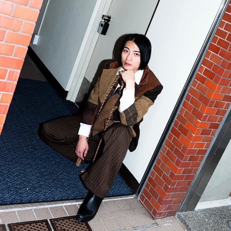 STRIPE FLARE SLACKS【GRAY】