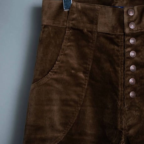 WIDE FLARE CORDUROY PANTS【BROWN】