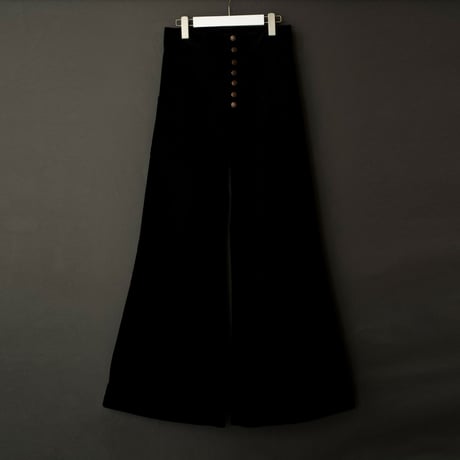 WIDE FLARE CORDUROY PANTS【BLACK】