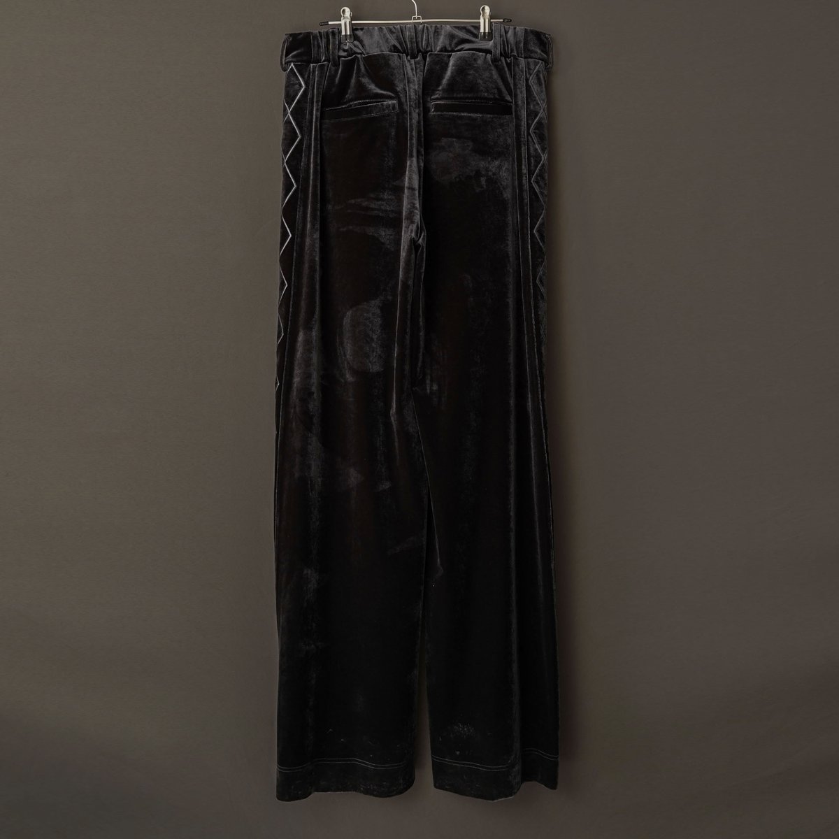 パンツ shikitari EMBROIDERY VELOUR WIDE PANTS【GRAY】 | SHIKITARI