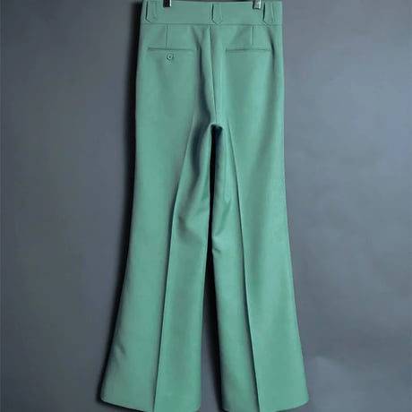 PINTUCK MEGA FLARE SLACKS 【GREEN】