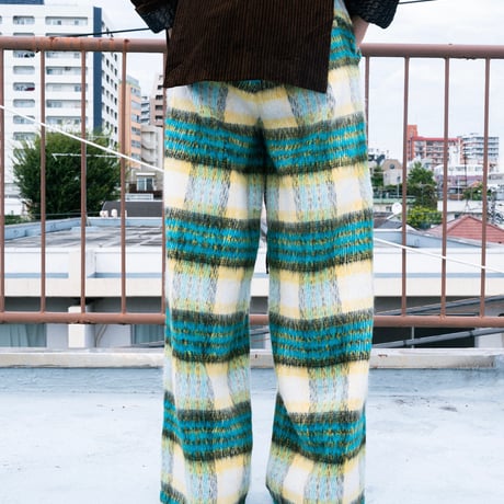 SHAGGY CHECK PANTS【BLUE】