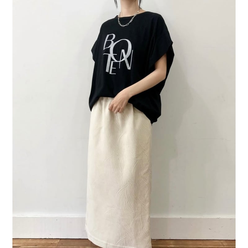 siro de labonteハイゲージコットンタックスリーブTシャツ