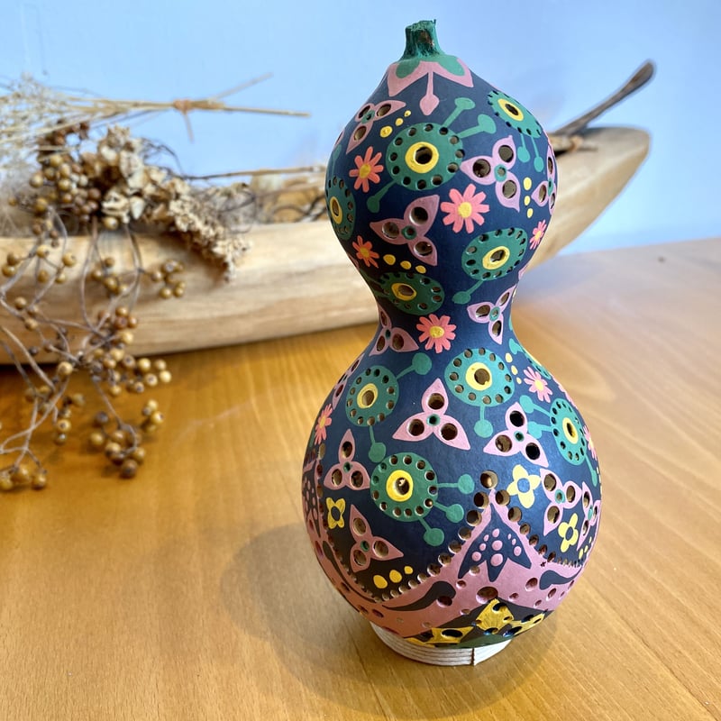 ひょうたんランプ「マジカルフラワー」☆送料無料 | YORO GOURD FACTORY