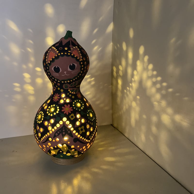 ひょうたんランプ「マジカルフラワー」☆送料無料 | YORO GOURD FACTORY