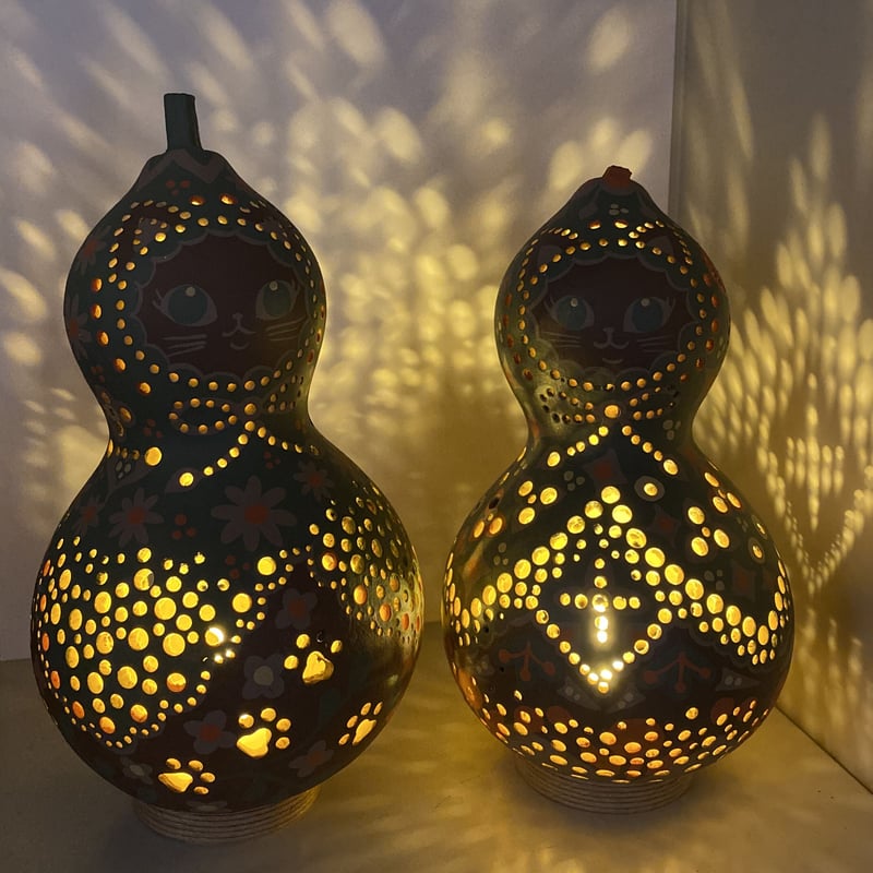 ひょうたんランプ「モスA※売り切れ」「モスB」☆送料無料 | YORO GOURD