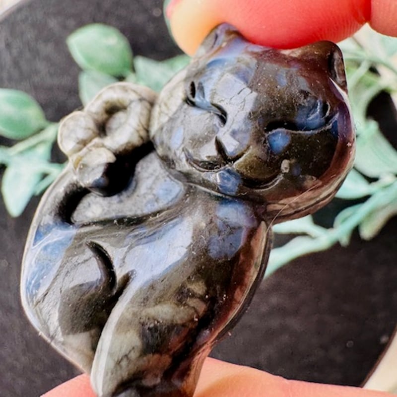 ケセラストーン ネコ 置物 猫 ケセラストーンのネコ | 天然石と雑貨のお店 Angel's voice