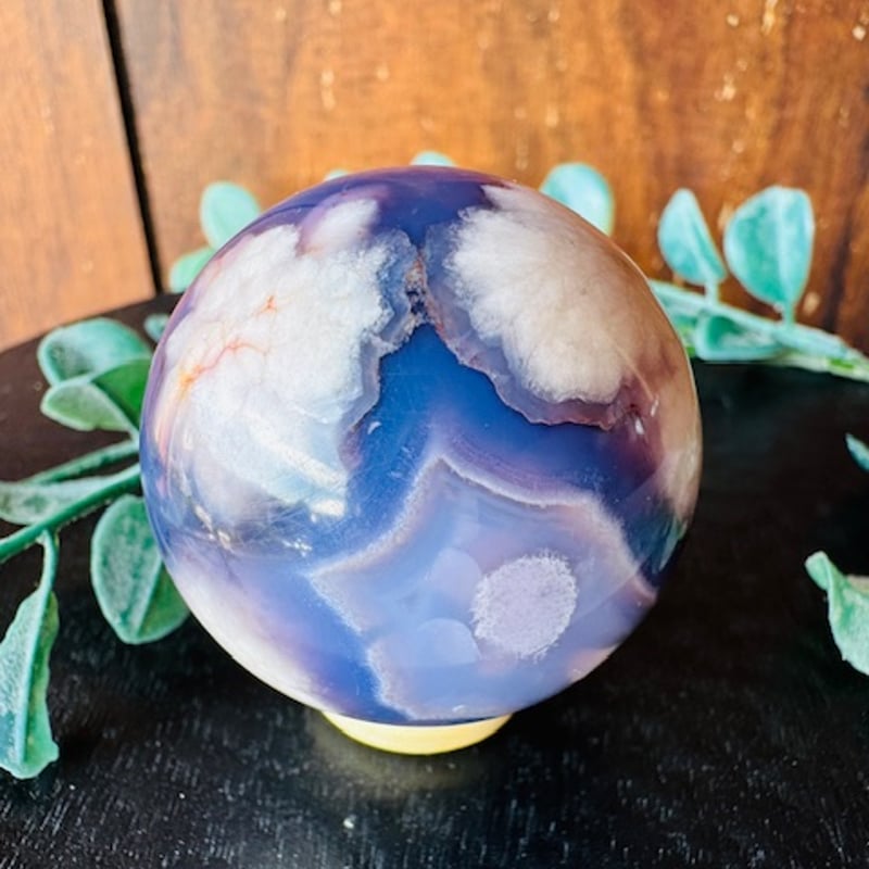 ブルー桜瑪瑙のスフィア | 天然石と雑貨のお店 Angel's voice