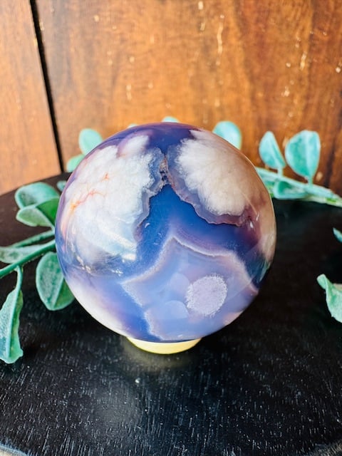 ブルー桜瑪瑙のスフィア | 天然石と雑貨のお店 Angel's voice