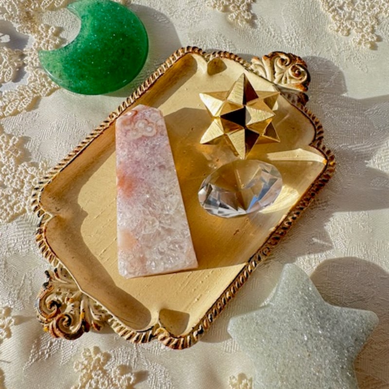 ピンクアメジスト蝶バタフライ桜瑪瑙彫り物原石天然石