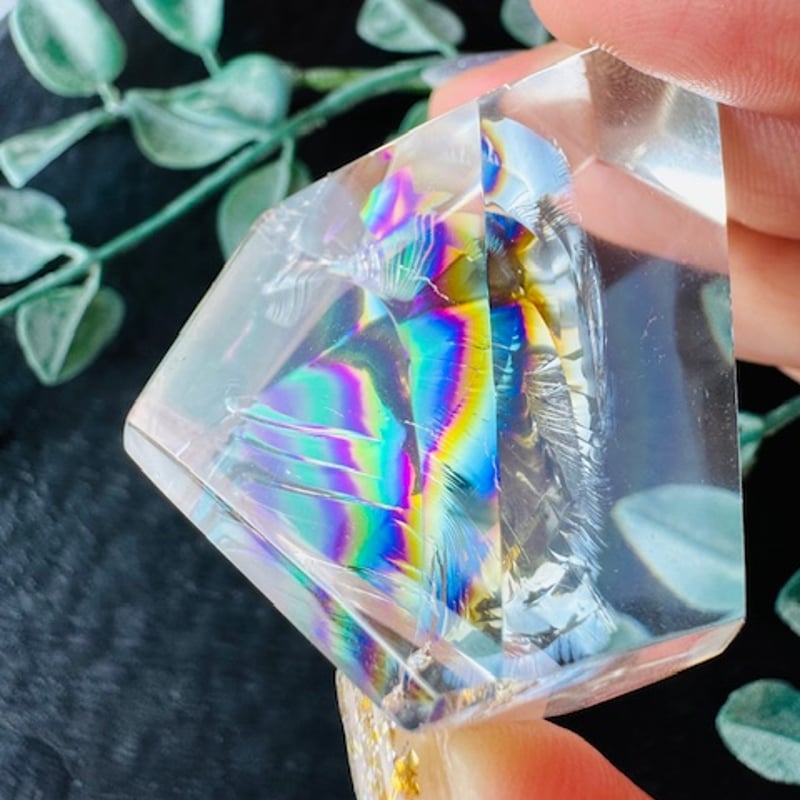 絶品❗虹入り☆アイリスクォーツ アゼツライト水晶フリーフォーム天然石 A1139 絶品❗虹入り☆アイリスクォーツ アゼツライト水晶フリーフォーム