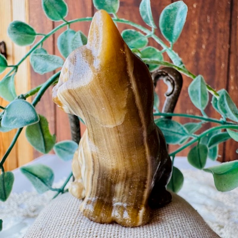 チョコレートカルサイトのネコ | 天然石と雑貨のお店 Angel's voice