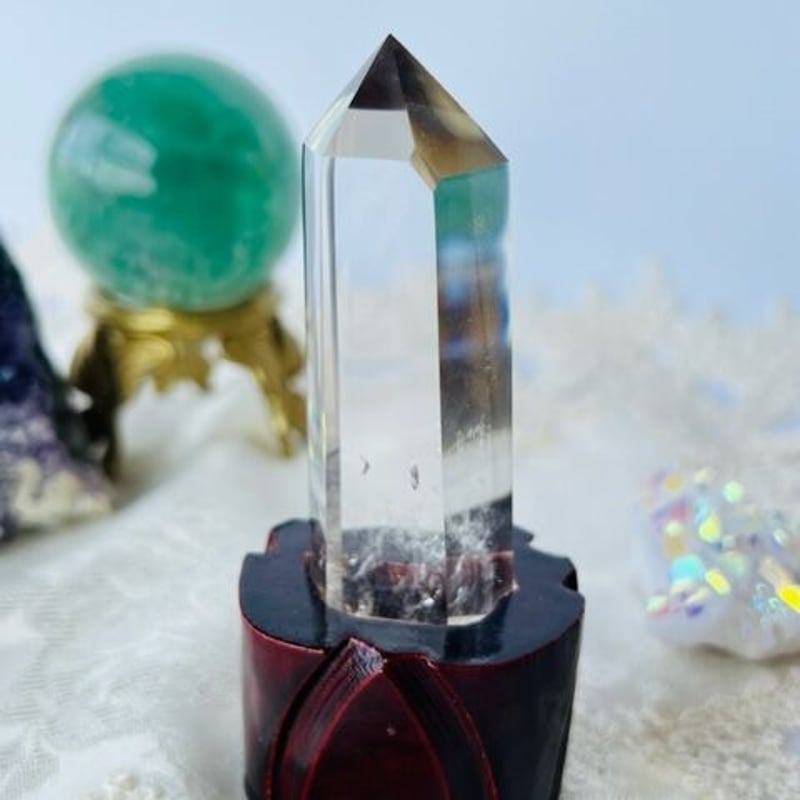◇クリスタル水晶六角柱【B】台座付き（PC10） | 天然石と雑貨のお店
