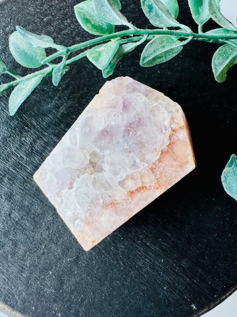 ◇桜瑪瑙とピンクアメジスト共生のフリーフォーム | 天然石と雑貨のお