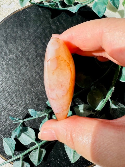 ◇カーネリアンと桜瑪瑙共生のハート | 天然石と雑貨のお店 Angel's voice