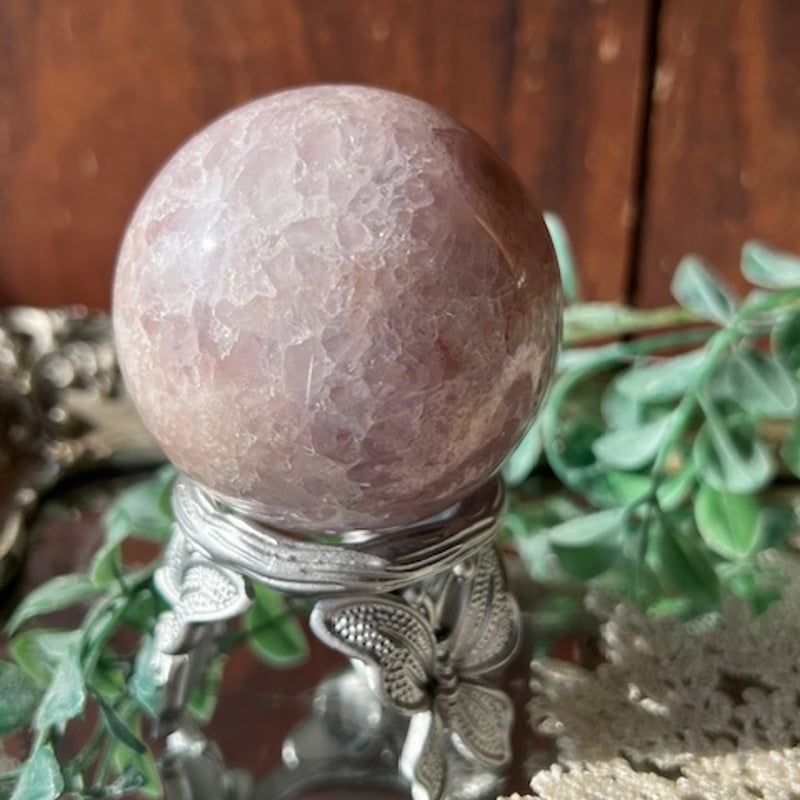 高品質 ピンクアメジスト フラワーアゲート 共生スフィア ピンクアメジスト・フラワーアゲート共生スラブ＊フラワー