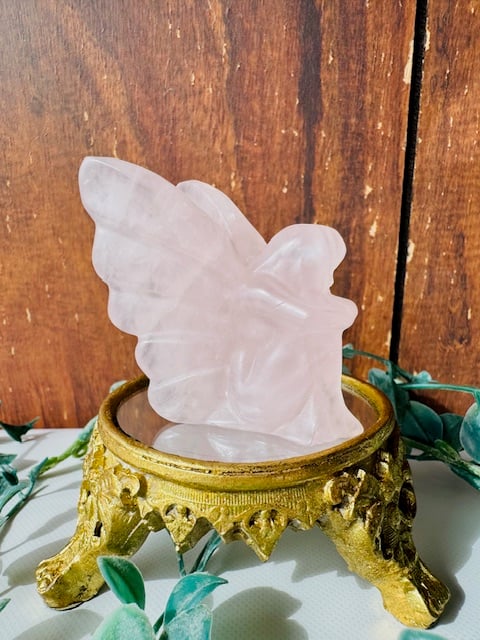 【やま】ローズクォーツの天使ちゃん形オルゴナイト☆他９点 ローズクォーツ・エンジェル・カーヴィング