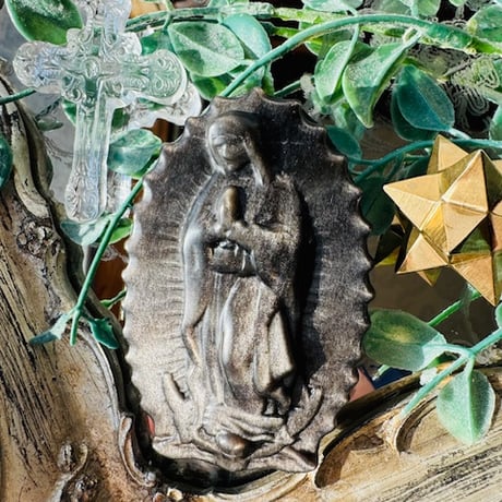 石像 聖母マリア 高さ36cm 母子像 達磨 奇石 珍品 天然石 仏像 聖母